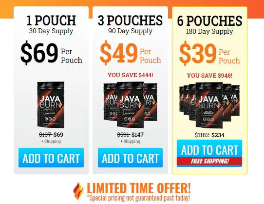 Java Burn Coffee Pricing