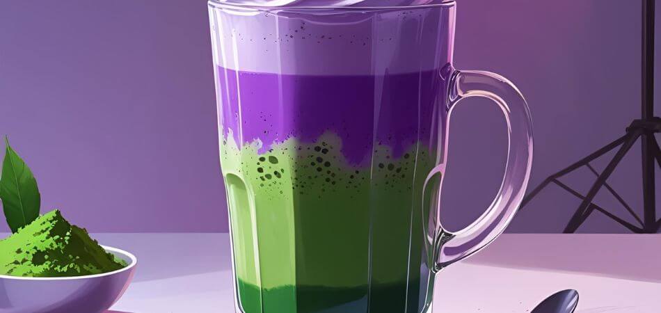 ube matcha latte 