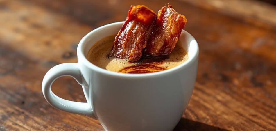 Coffee With Maple Syrup and Bacon